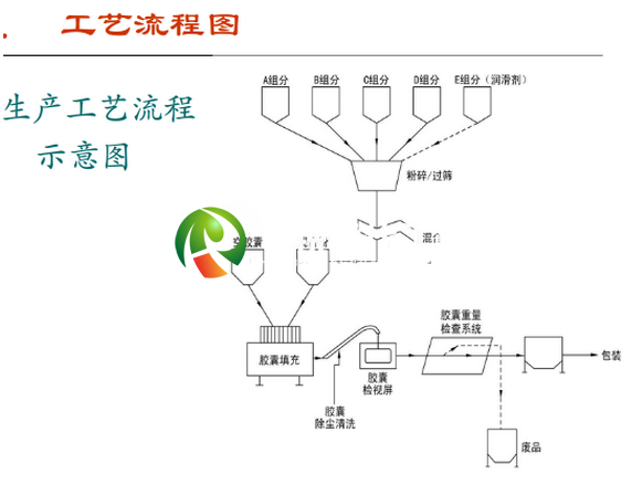 胶囊洁净车间工艺流程图